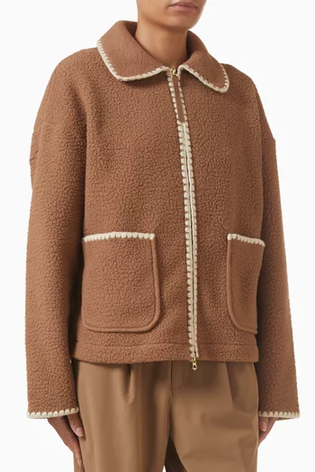 جاكيت رويكو بسحّاب صوف