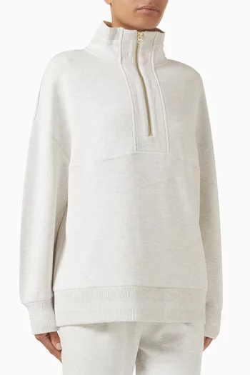 Molly Half-Zip Longline Sweater DoubleSoft®
