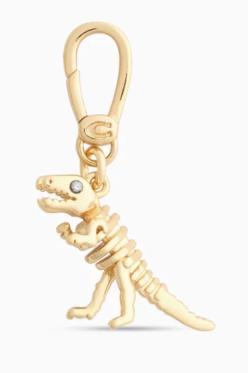 Rexy Skeleton Charm in Plated Brass