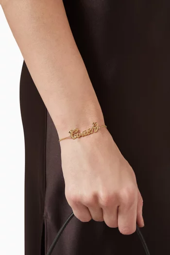 سوار بحلية شعار الماركة نحاس مطلي