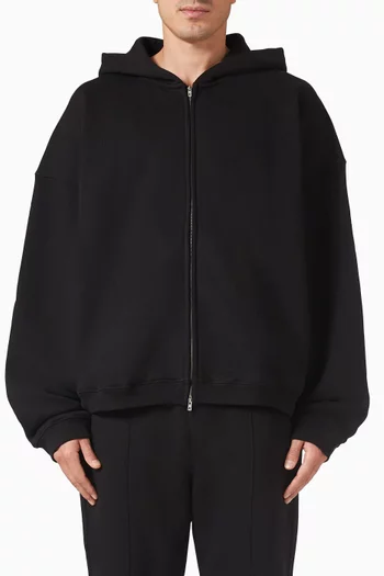 Initial Zip Hoodie in Cotton