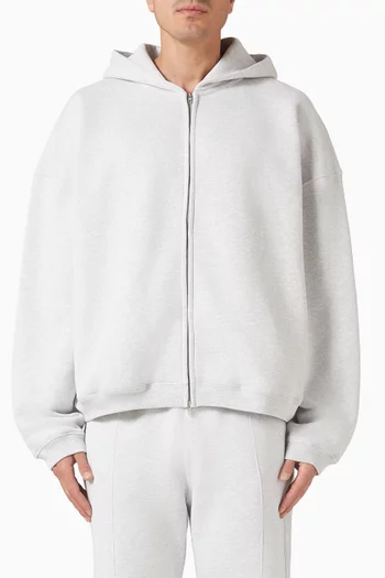 Initial Zip Hoodie in Cotton