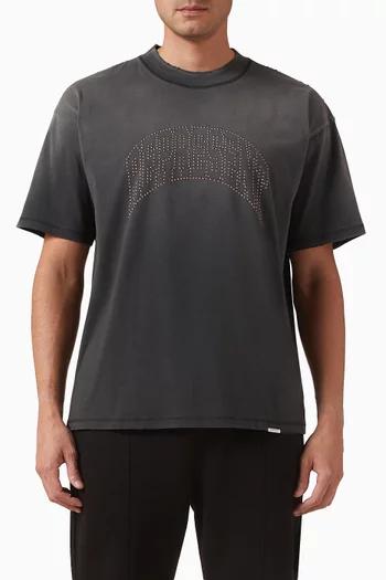 Logo Embellished T-shirt in Cotton