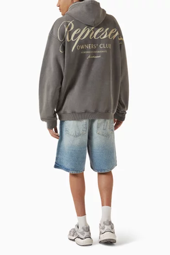 Owners Club Script Hoodie in Cotton-jersey