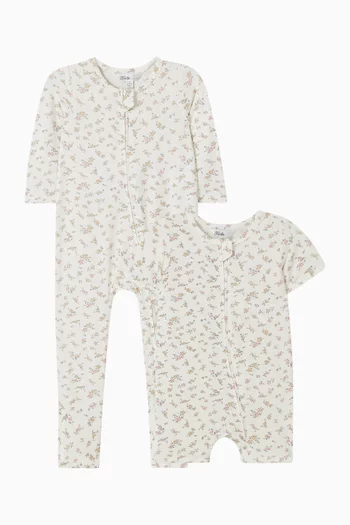 Blossom Pyjama & Romper Set, Pack of 2