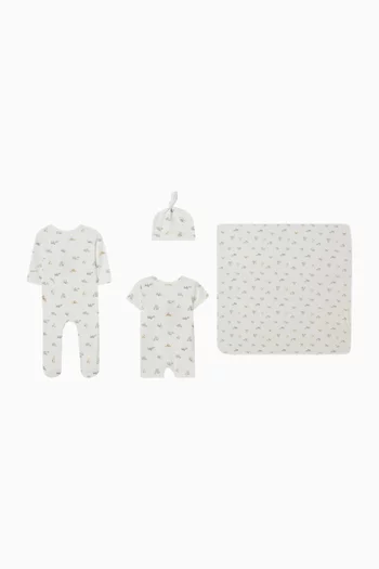 Safari 4-Piece Gift Set in Organic Cotton