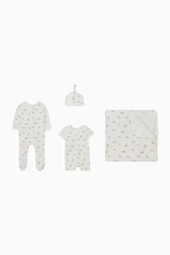 Safari 4-Piece Gift Set in Organic Cotton