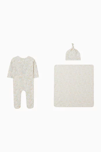 Floral Organic 3-Piece Gift Set in Organic Cotton