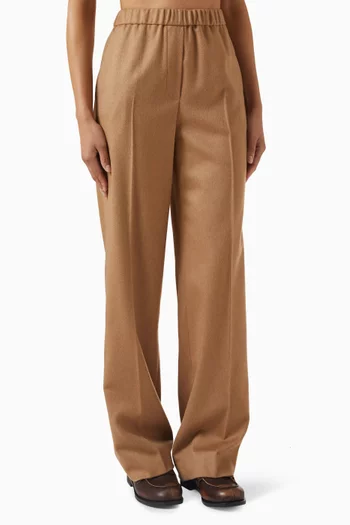 Drawstring Pants in Camel Hair