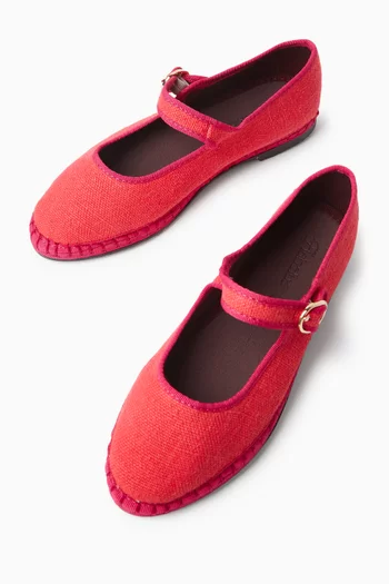 Lago Mary Jane Shoes in Linen