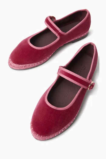 Frances Mary Jane Shoes in Velvet