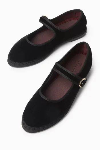 Antonia Mary Jane Shoes in Velvet