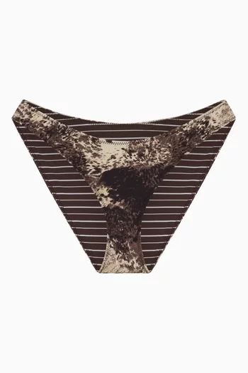 قطعة بيكيني سفلية كاتالينا بوجهين نايلون مطاطي