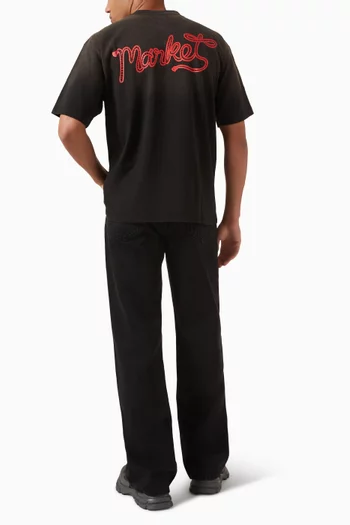 تي شيرت لاسو لوك اب بطبعة قطن