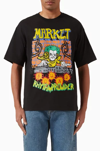 تي شيرت بطبعة Rhythm Provider قطن