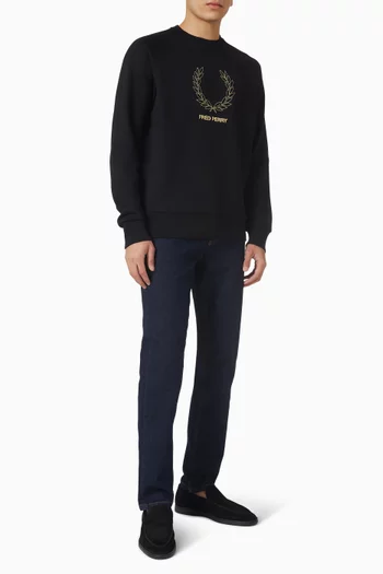 Outline Laurel Wreath Sweatshirt in Cotton-blend