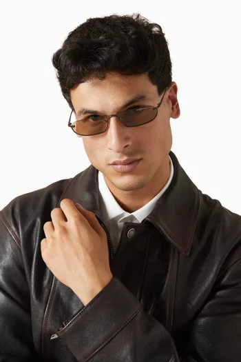 نظارة شمسية كلوب كالت بإطار غير منتظم معدن