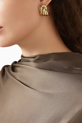 أقراط مارجو مطلية بالذهب عيار 14