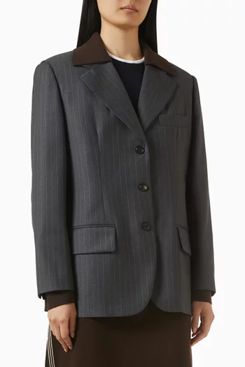 Single-breasted Pinstripe Blazer
