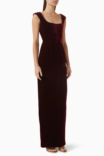 فستان سهرة بروك مخمل