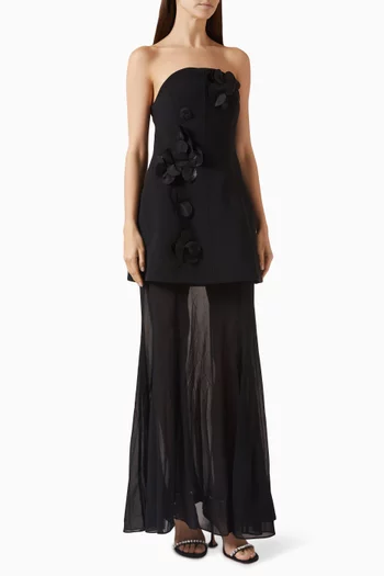 Ashgill Dress in Crepe & Georgette