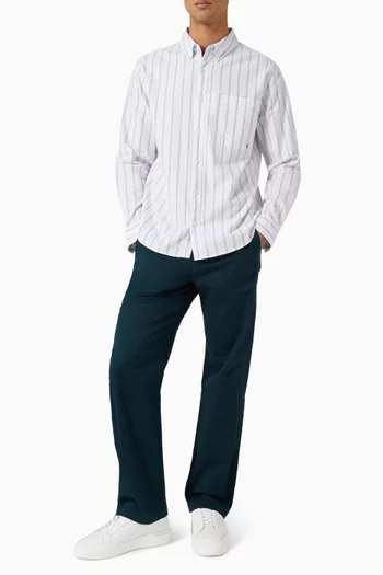 بنطال بقصة ساق مستقيمة من التسعينيات مزيج قطن