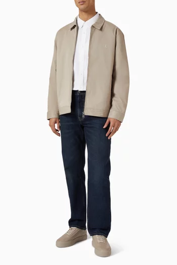 جاكيت مبطّن بغطاء رأس وسحّاب قطن