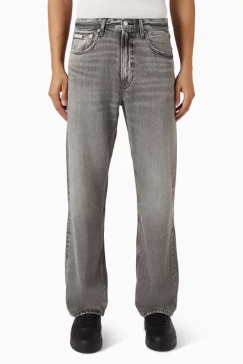 بنطال جينز ناينتيز بقصة ساق مستقيمة دينم