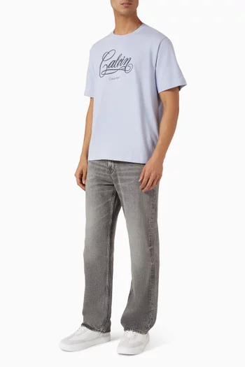 تي شيرت بطبعة قطن