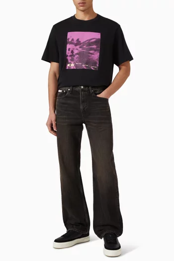 تي شيرت بطبعة قطن