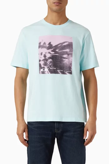 تي شيرت بطبعة قطن