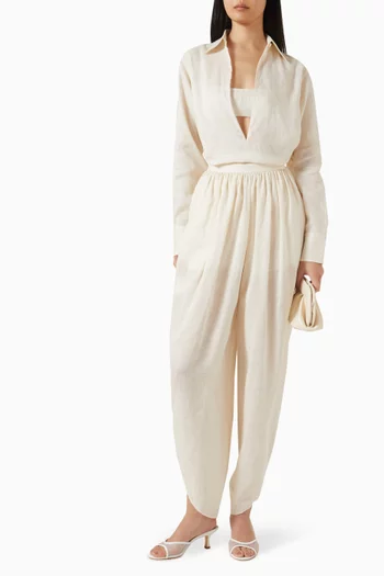 Aion Ballon-fit Pants in Linen