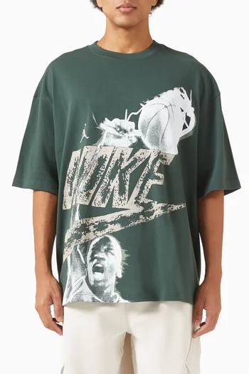 تي شيرت رييشو بقصة فضفاضة قطن