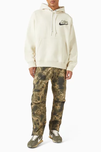 كنزة بغطاء رأس بشعار سولو صوف قطني