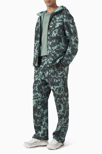 Tech Open-hem Camo Pants in Fleece