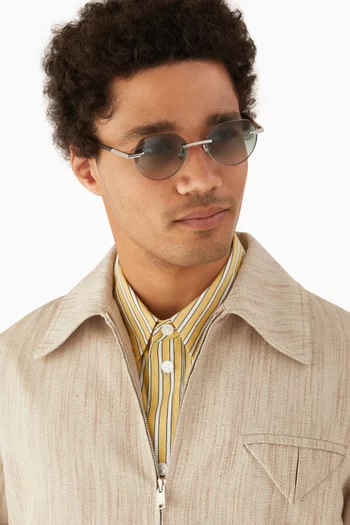 Round Sunglasses in Metal