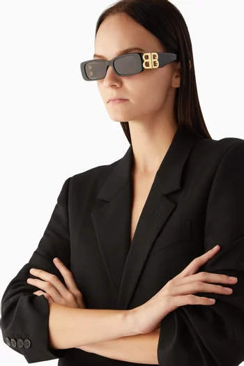 نظارة شمسية ديناستي بإطار مستطيل أسيتات