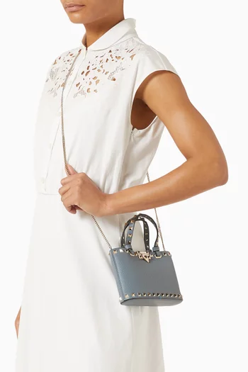 Mini Rockstud Bag in Grainy Calfskin