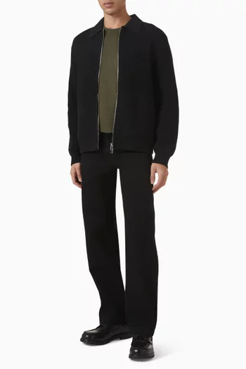 Gary Zip Cardigan in Cotton Blend