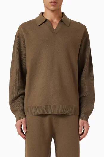 Polo Sweater in Merino-wool