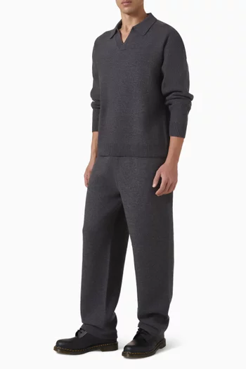 Drawstring Sweatpants in Boiled Merino Wool