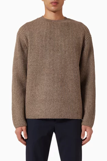 Crewneck Sweater in Wool-blend