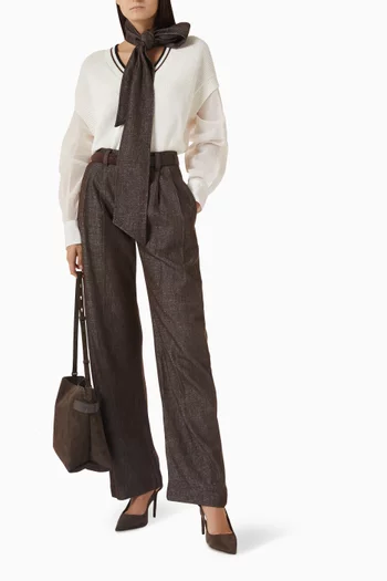 V-neck Sweater in Cotton