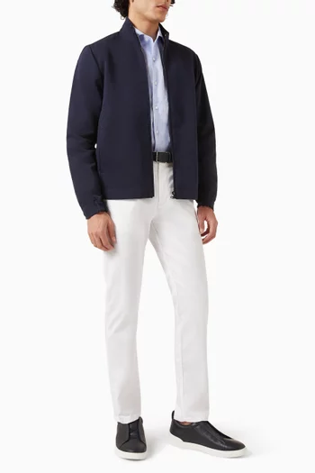 جاكيت بومبر قطن وكتان