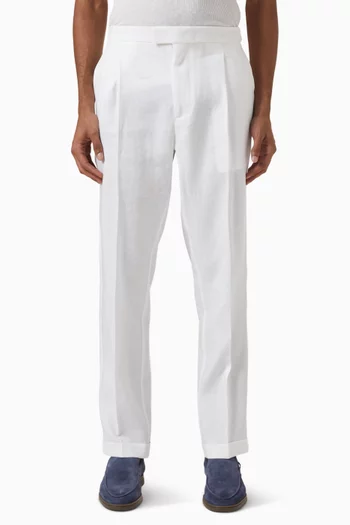 Crewneck T-shirt in Linen-jersey