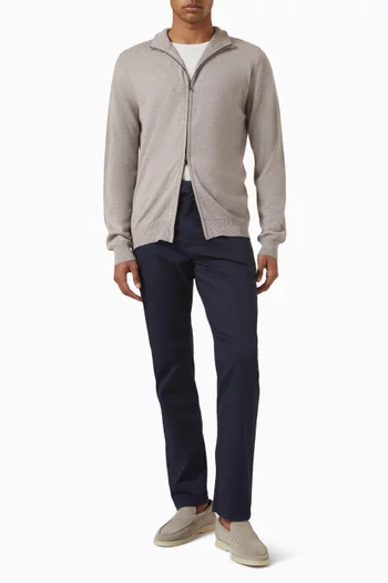 Zip Cardigan in Cashmere