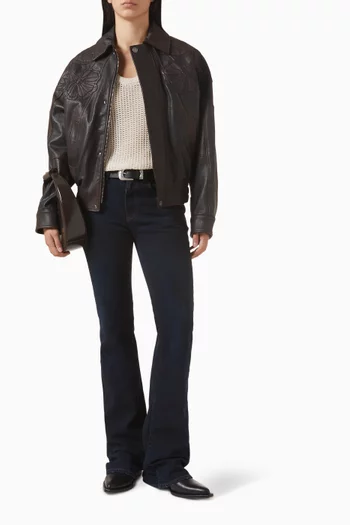 Ophelia Bootcut Flared Chain Jeans in Denim