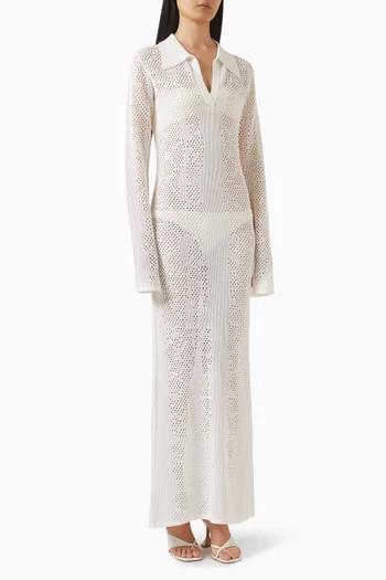 Snakeskin Crochet Dress in Cotton