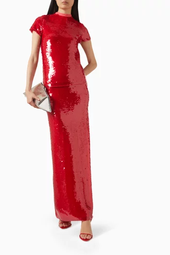 Mermaid Sequin-embellished T-shirt