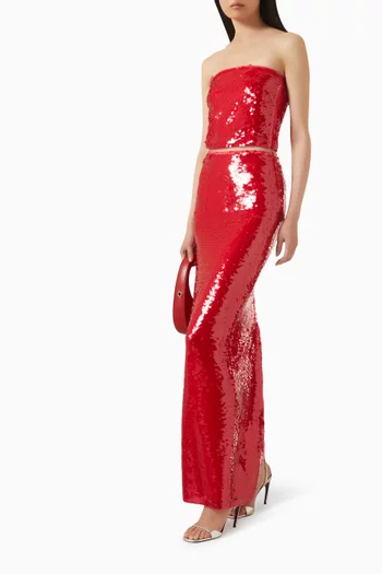 Mermaid Sequin-embellished Skirt